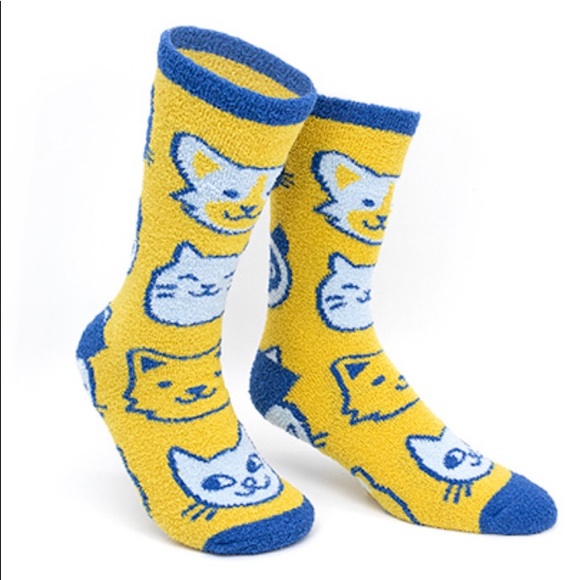 Cozy Fuzzy Socks Cats & Dogs Print - m/ NEW - Picture 5 of 7